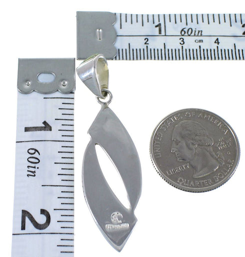 Southwest Silver Turquoise And Opal Pendant AX48842