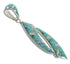 Southwestern Silver Turquoise And Opal Inlay Pendant AX48844