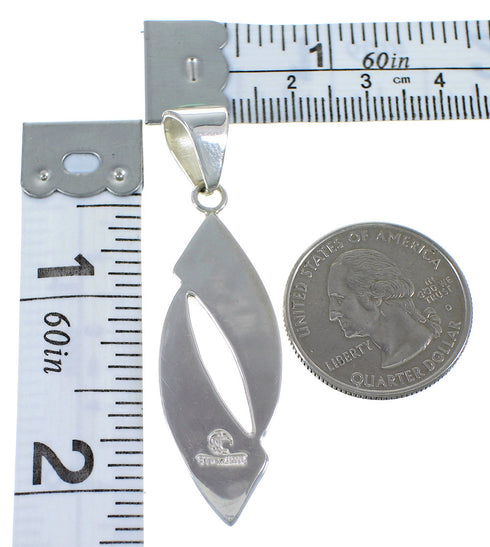 Southwestern Silver Turquoise And Opal Inlay Pendant AX48844