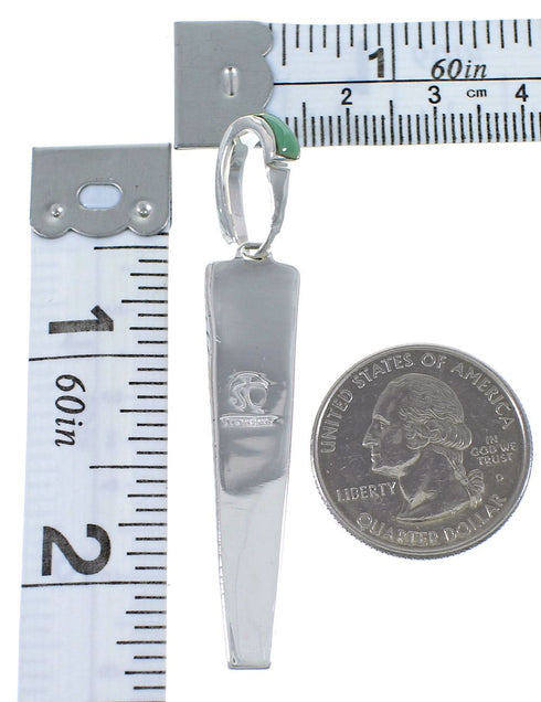 Genuine Sterling Silver Turquoise And Opal Southwest Pendant CX46116