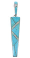 Southwest Turquoise Opal Authentic Sterling Silver Pendant CX46125