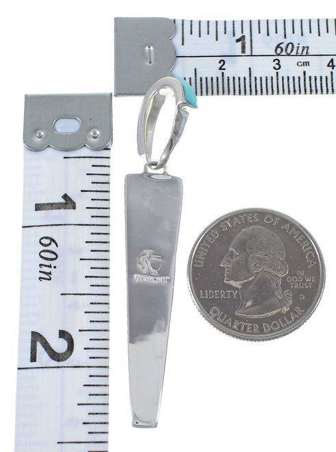 Southwest Turquoise Opal Authentic Sterling Silver Pendant CX46125