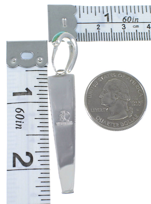 Turquoise Southwestern Sterling Silver Pendant CX46215