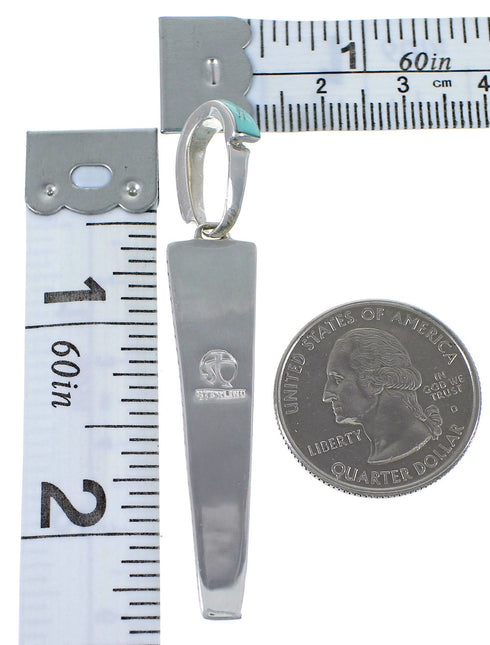 Sterling Silver Southwest Turquoise Pendant CX46224