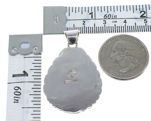 Multicolor Inlay And Genuine Sterling Silver Pendant CX46276