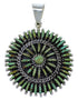 Turquoise Needlepoint Genuine Sterling Silver Pendant CX46285