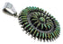 Turquoise Needlepoint Genuine Sterling Silver Pendant CX46285