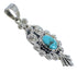 Southwest Turquoise And Sterling Silver Pendant CX46058