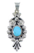 Turquoise Genuine Sterling Silver Southwest Pendant CX46059