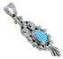 Turquoise Genuine Sterling Silver Southwest Pendant CX46059