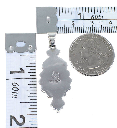 Turquoise Genuine Sterling Silver Southwest Pendant CX46059