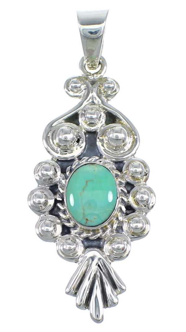 Southwest Turquoise Sterling Silver Jewelry Pendant CX46072