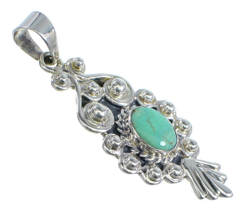 Southwest Turquoise Sterling Silver Jewelry Pendant CX46072