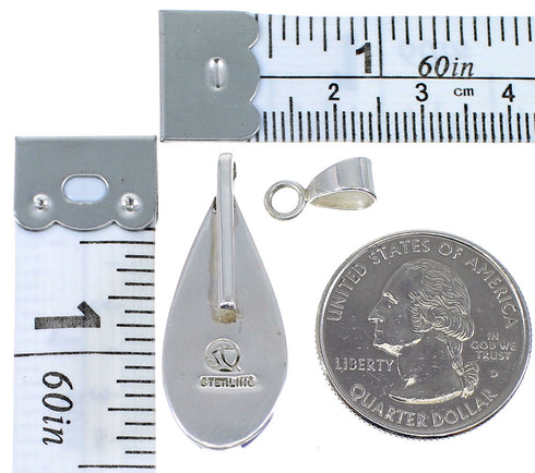 Southwest Multicolor Inlay Silver Enhancer Bail Pendant EX29005