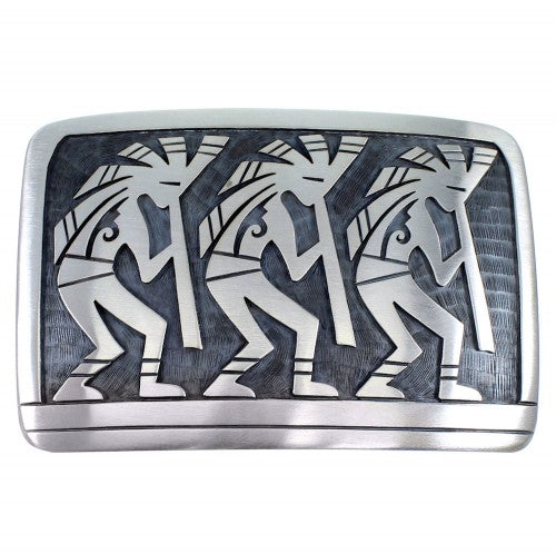 George Phillips Kokopelli Silver Hopi Indian Belt Buckle EX48110