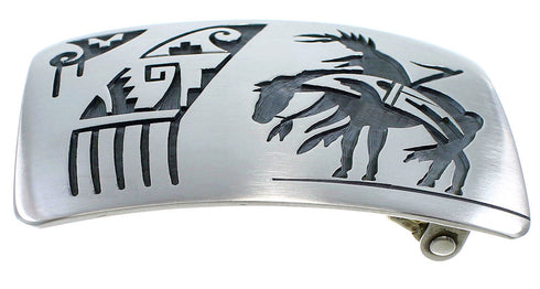 Hopi George Phillips End Of The Trail Bear Paw Belt Buckle EX48113