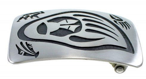 George Phillips Hopi Bear Bear Paw Sterling Silver Belt Buckle EX48116
