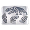 George Phillips Hopi Bear Paw Sterling Silver Belt Buckle EX48131