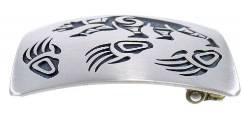 George Phillips Hopi Bear Paw Sterling Silver Belt Buckle EX48131