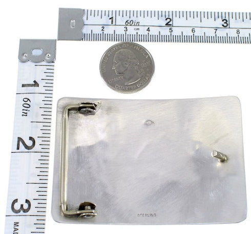 George Phillips Hopi Bear Paw Sterling Silver Belt Buckle EX48131