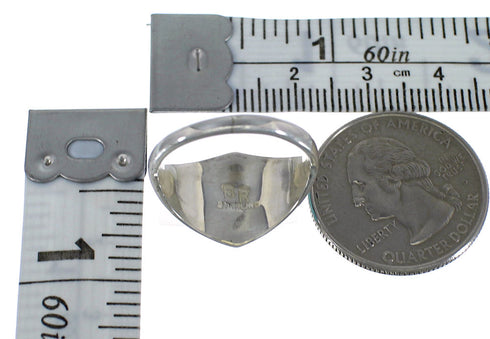 Southwest Jewelry Turquoise Multicolor Silver Ring Size 7-3/4 RS51978