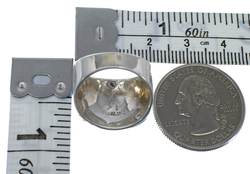 Southwest Turquoise Sterling Silver Jewelry Ring Size 4-3/4 YS61660