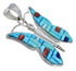 Multicolor Inlay Butterfly Genuine Sterling Silver Pendant AS26792
