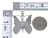 Multicolor Inlay Butterfly Genuine Sterling Silver Pendant AS26792