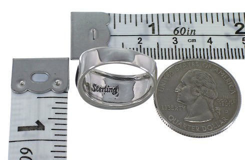 Native American Design Silver Multicolor Ring Size 7-1/2 JW65716