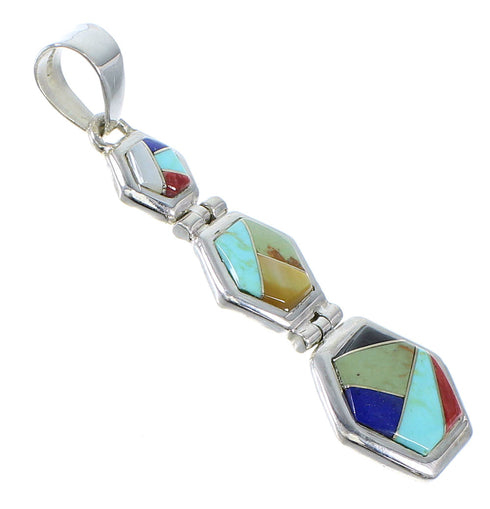 Southwest Multicolor Sterling Silver Pendant Jewelry CX47231