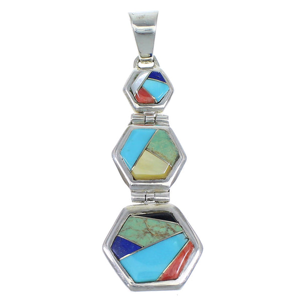 Southwest Multicolor Genuine Sterling Silver Pendant CX47232