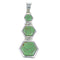 Turquoise Inlay Southwest Sterling Silver Pendant Jewelry CX47239