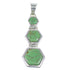 Turquoise Inlay Southwest Sterling Silver Pendant Jewelry CX47239