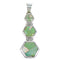 Turquoise And Opal Inlay Genuine Sterling Silver Pendant CX47243