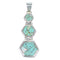 Opal And Turqouise Southwest Silver Jewelry Pendant CX47249