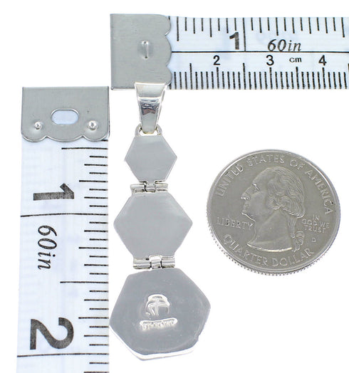 Opal And Turqouise Southwest Silver Jewelry Pendant CX47249