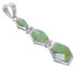 Genuine Sterling Silver Turqouise And Opal Pendant Jewelry CX47264