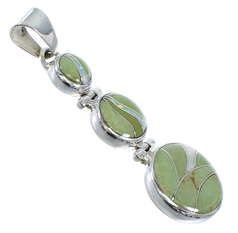 Southwest Sterling Silver Turquoise And Opal Pendant Jewelry CX47265