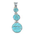 Southwest Turquoise Sterling Silver Pendant Jewelry CX47322
