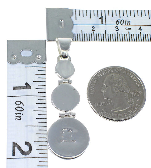 Southwest Turquoise Sterling Silver Pendant Jewelry CX47322