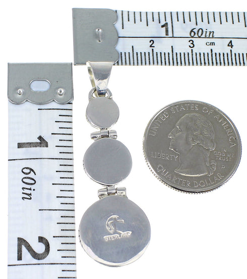 Southwest Turquoise Genuine Sterling Silver Pendant Jewelry CX47323