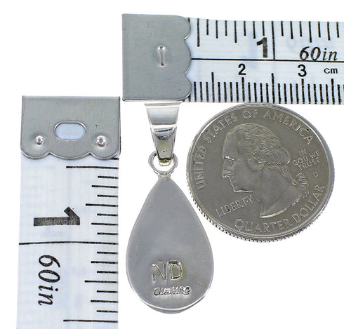 Multicolor Inlay Southwestern Silver Pendant EX48792