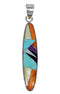 Southwest Multicolor Inlay Sterling Silver Pendant EX48793