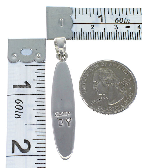 Southwest Multicolor Inlay Sterling Silver Pendant EX48793