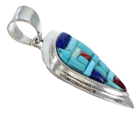 Multicolor And Sterling Silver Slide Pendant EX48794