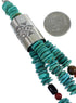 Navajo Indian Silver 3-Strand Multicolor Bead Necklace TX47884