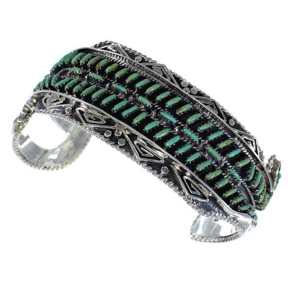 High Quality Silver Water Waves Turquoise Cuff Bracelet CX47610