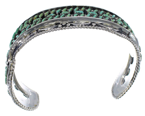 High Quality Silver Water Waves Turquoise Cuff Bracelet CX47610