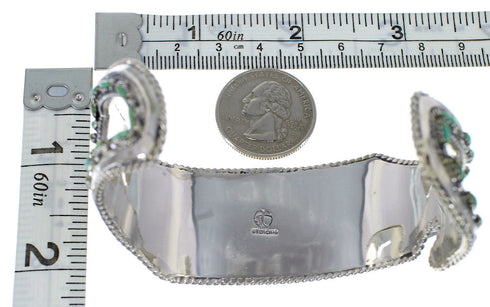 High Quality Silver Water Waves Turquoise Cuff Bracelet CX47610