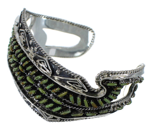 Turquoise Water Waves Well-Built Sterling Silver Cuff Bracelet CX47613